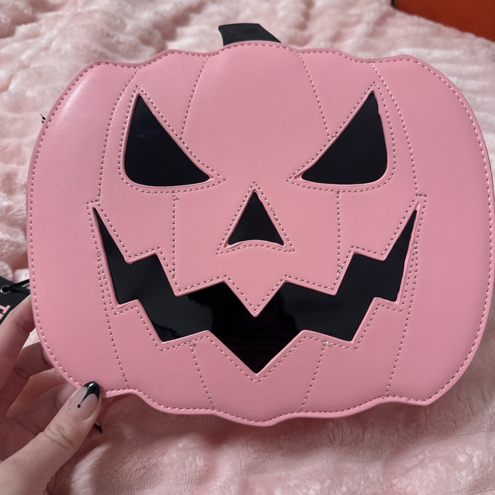 Pink Pumpkin Face Bag